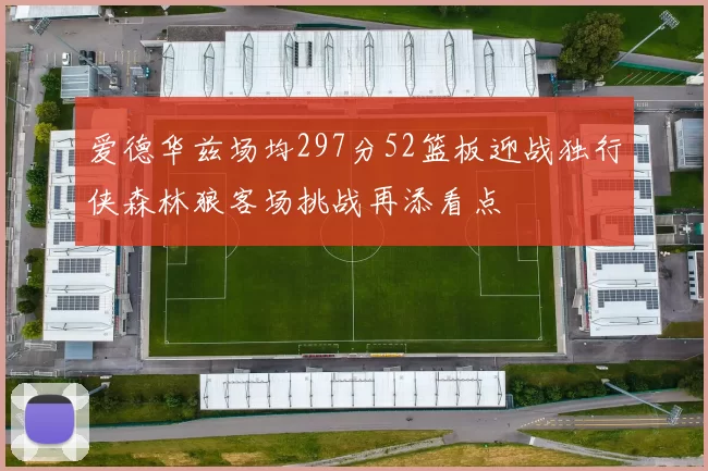 爱德华兹场均297分52篮板迎战独行侠森林狼客场挑战再添看点